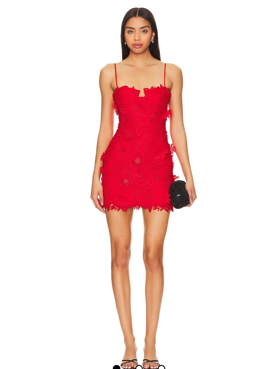 Red Floral Mini Dress