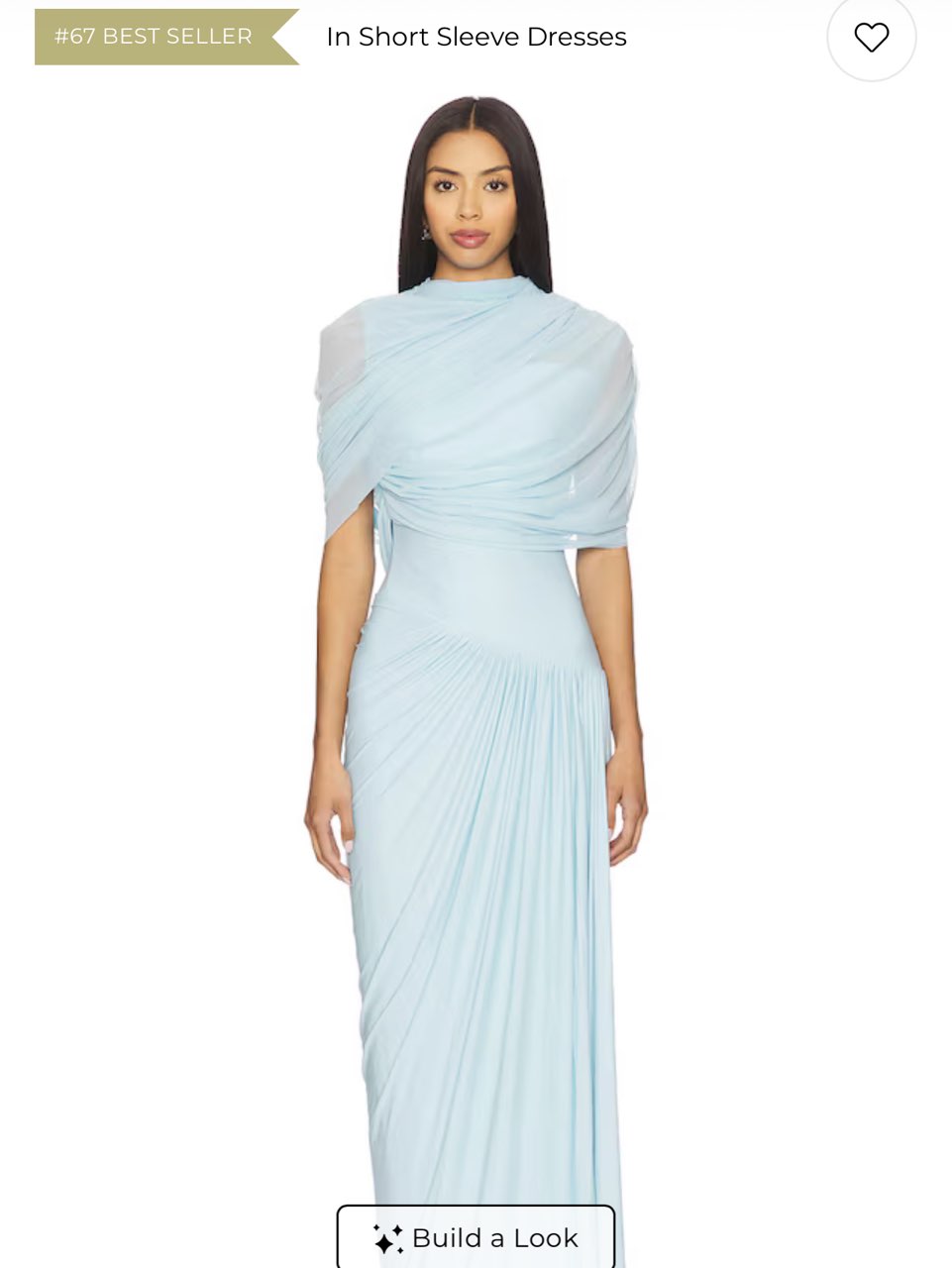 Light Blue Draped Maxi Dress