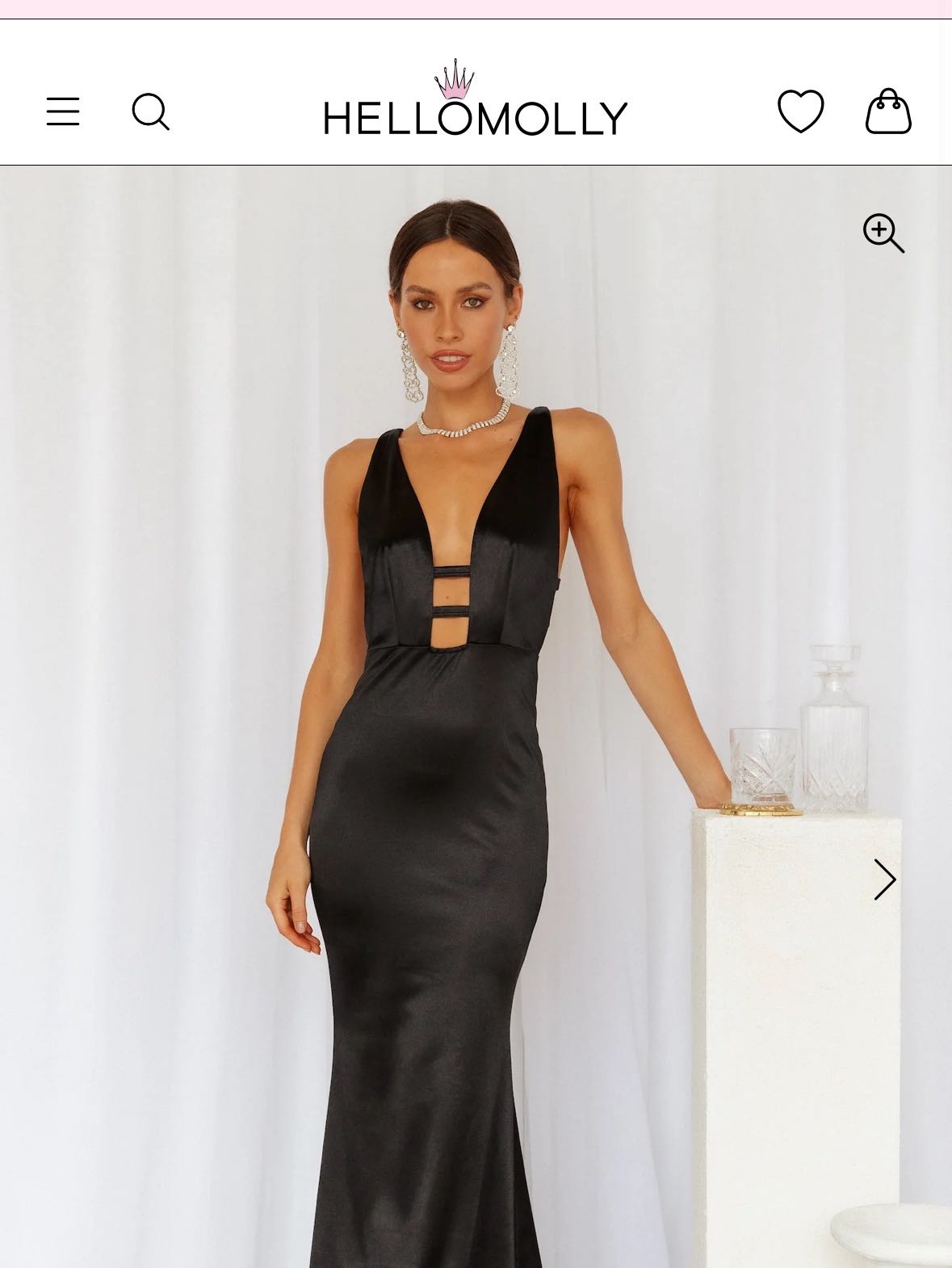 Black silk cutout dress