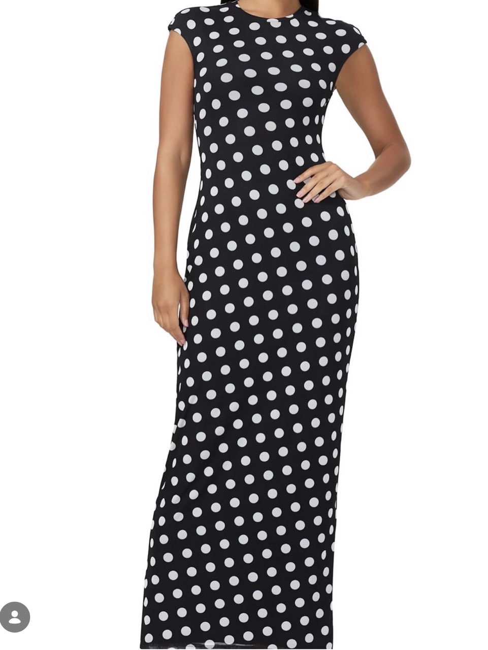 Polka dot maxi dress