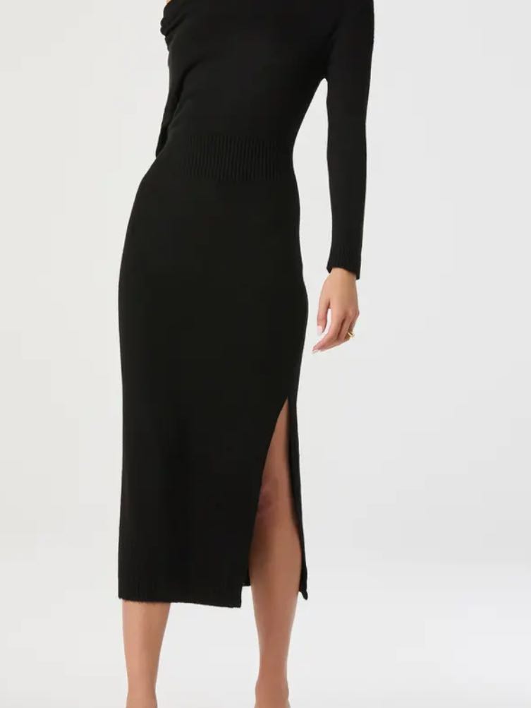 Black sweater dress