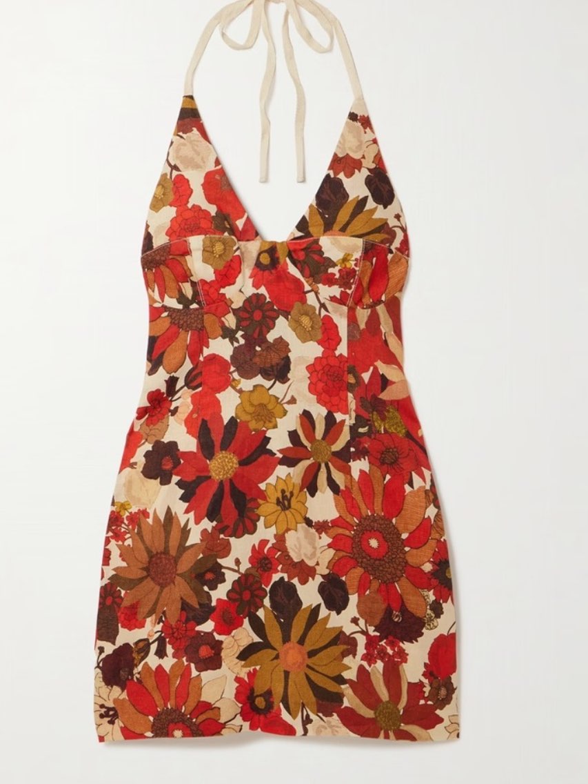Sir Castella Floral Halter Mini Dress