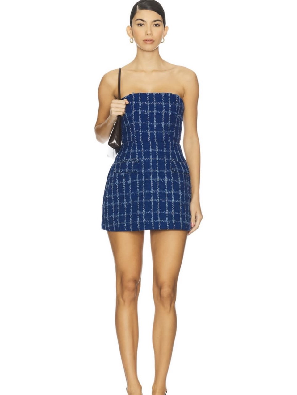 Strapless Tweed Mini Dress