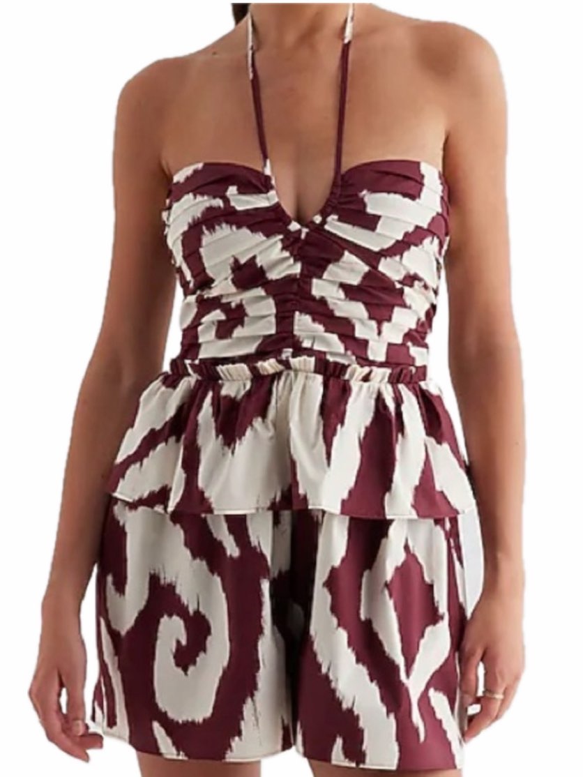 Patterned romper