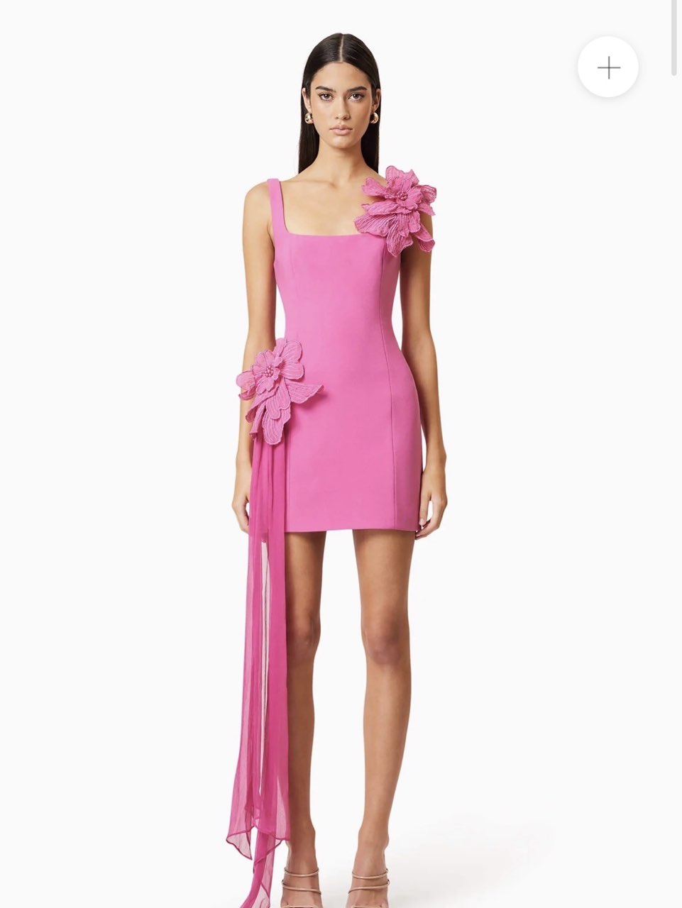 floral draped mini dress