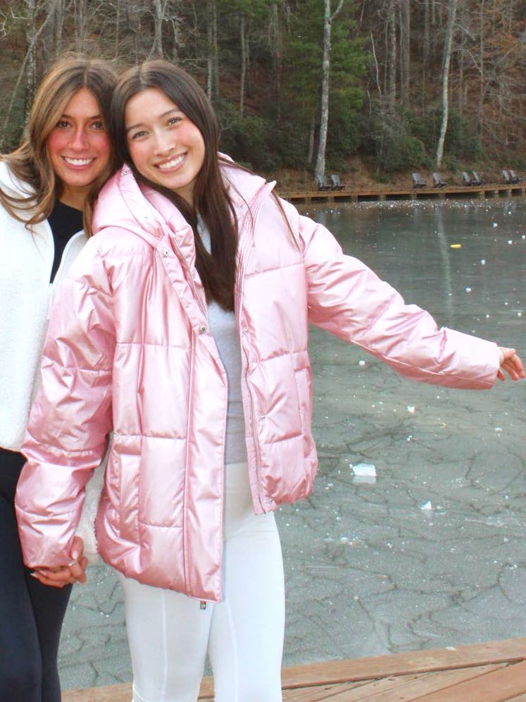 Pink metallic jacket