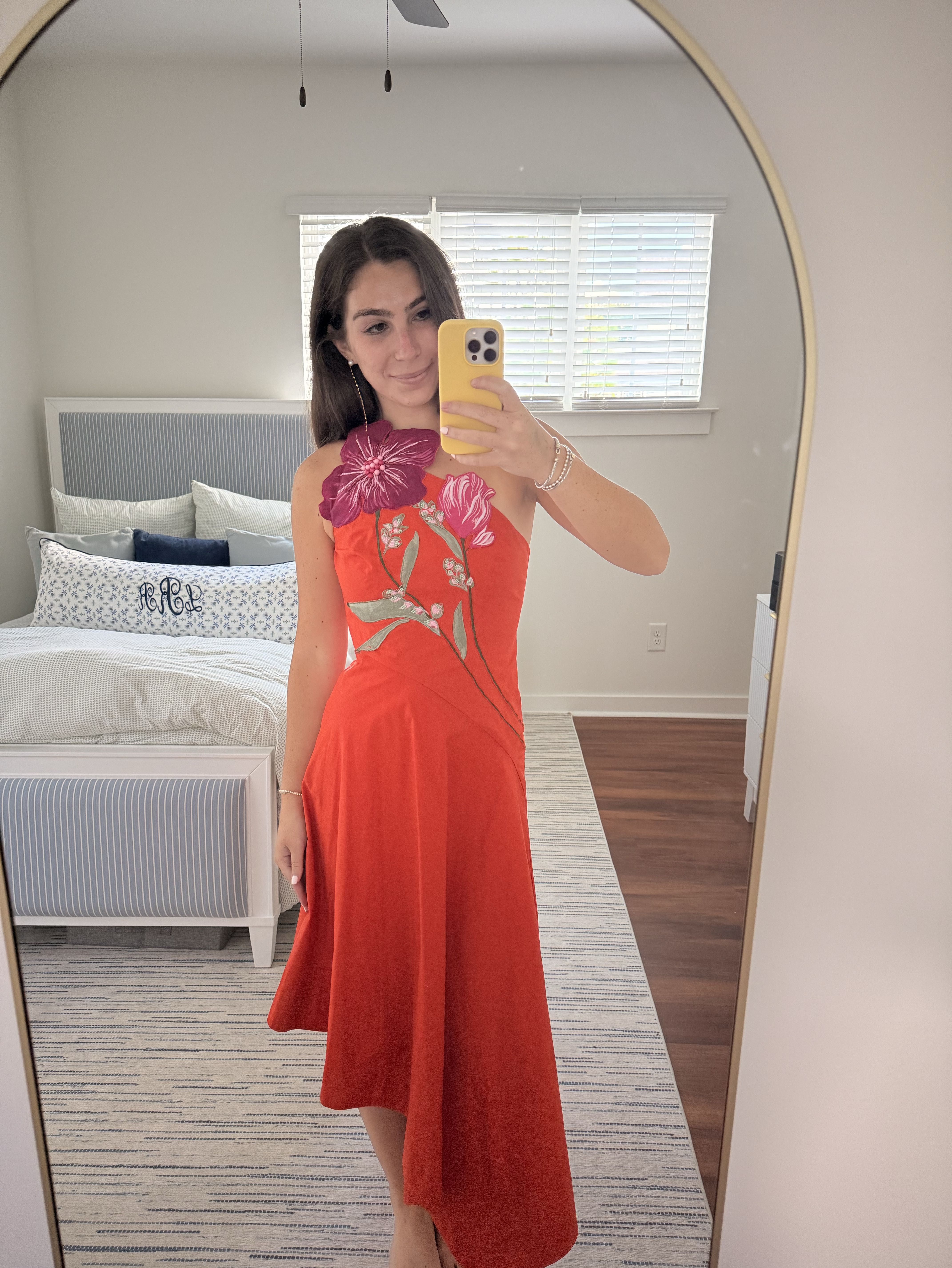 Anthropologie beaded floral dress