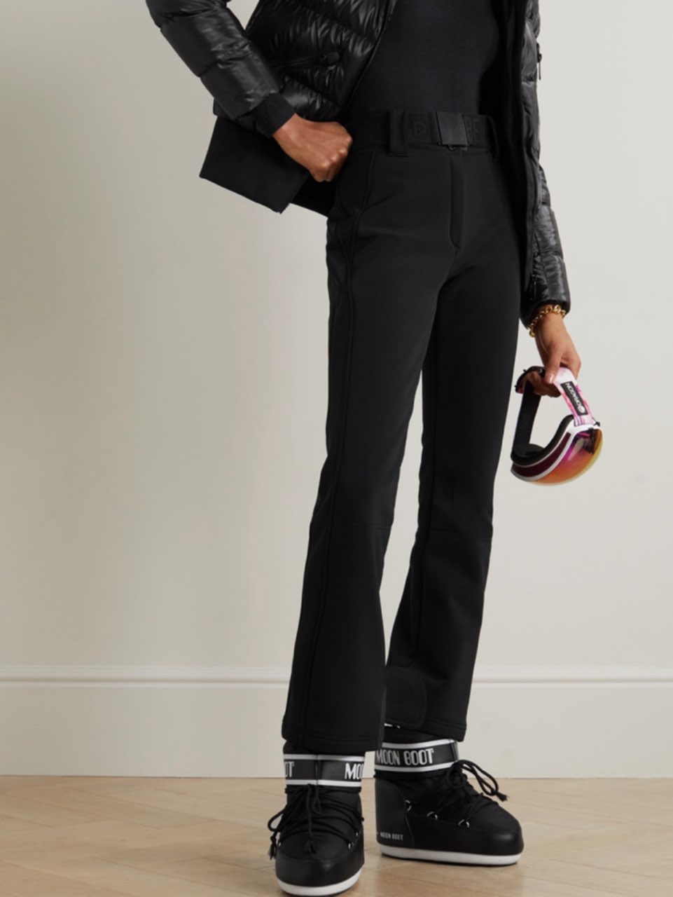 Black Stirrup Ski Pants