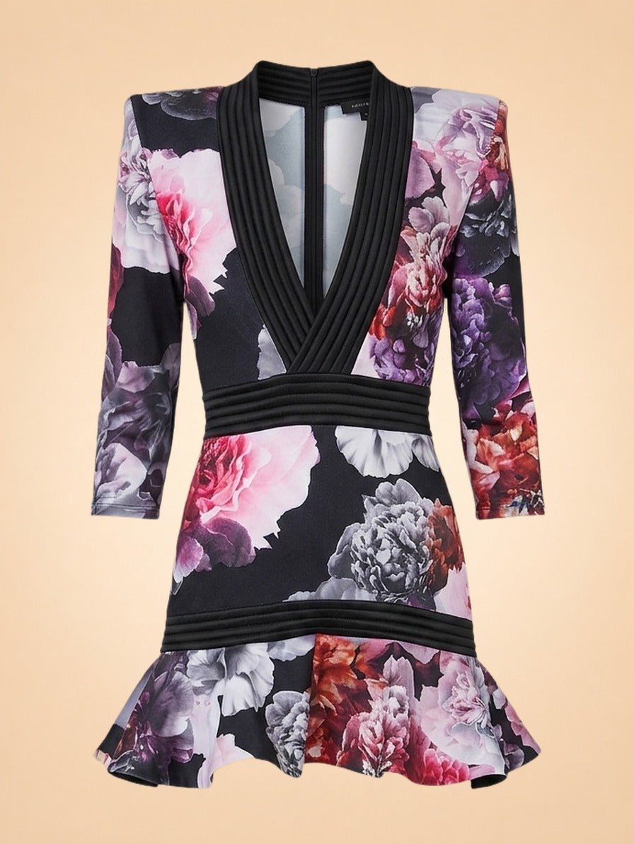 Floral Peplum Mini Dress