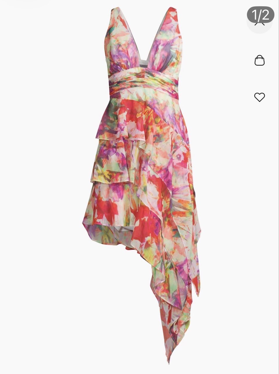liv foster Sleeveless Tiered Chiffon Dress
