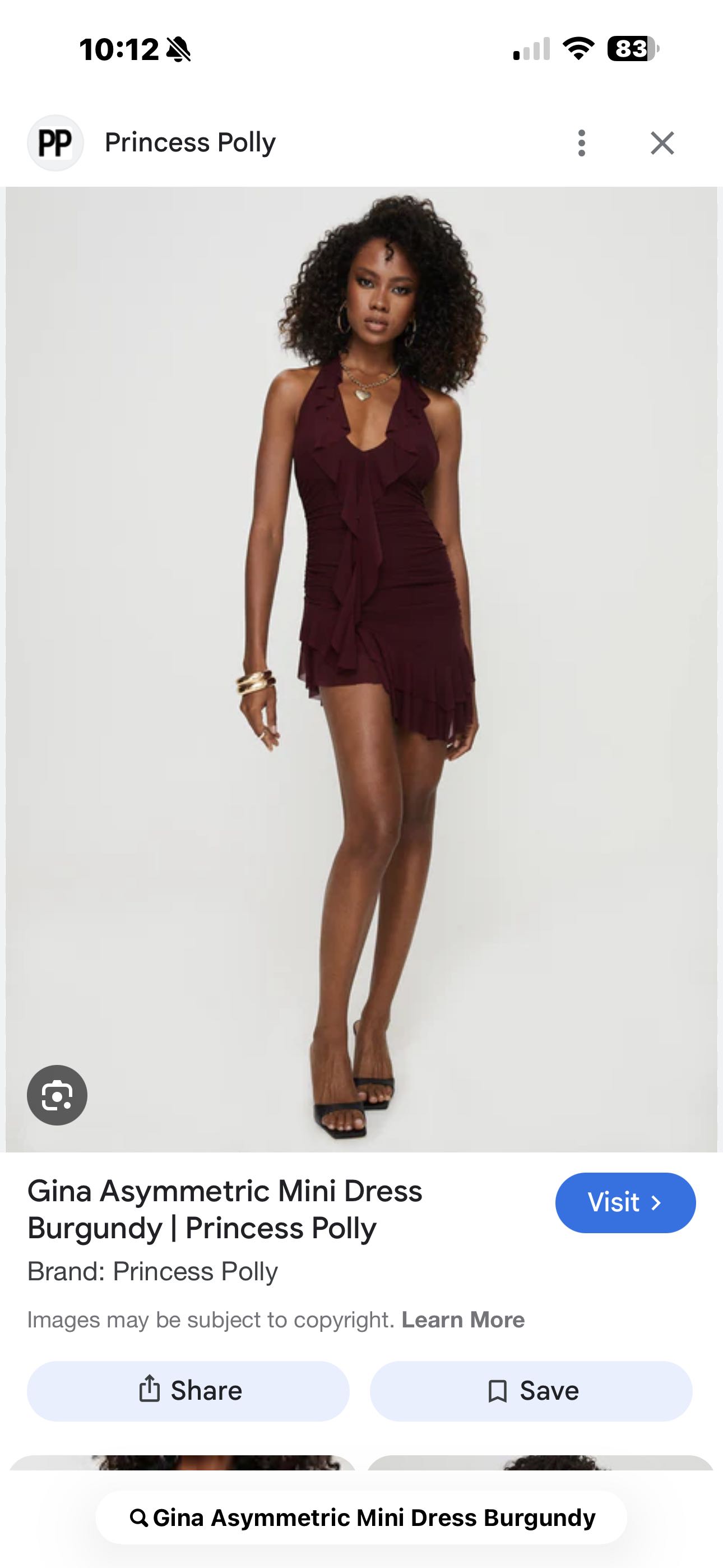Tie top asymmetrical burgundy dress