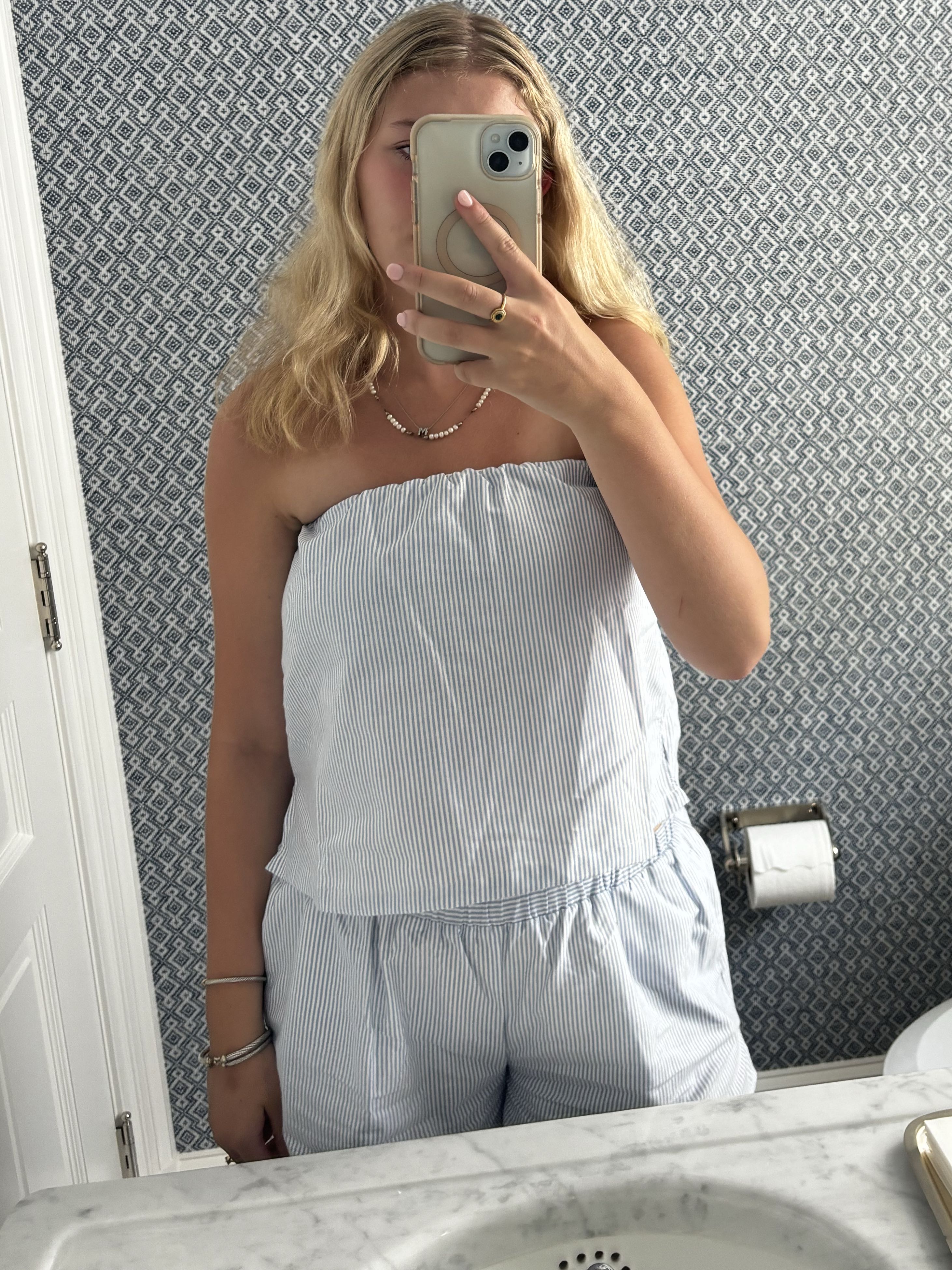 Breezy Blue Tube Top and Shorts
