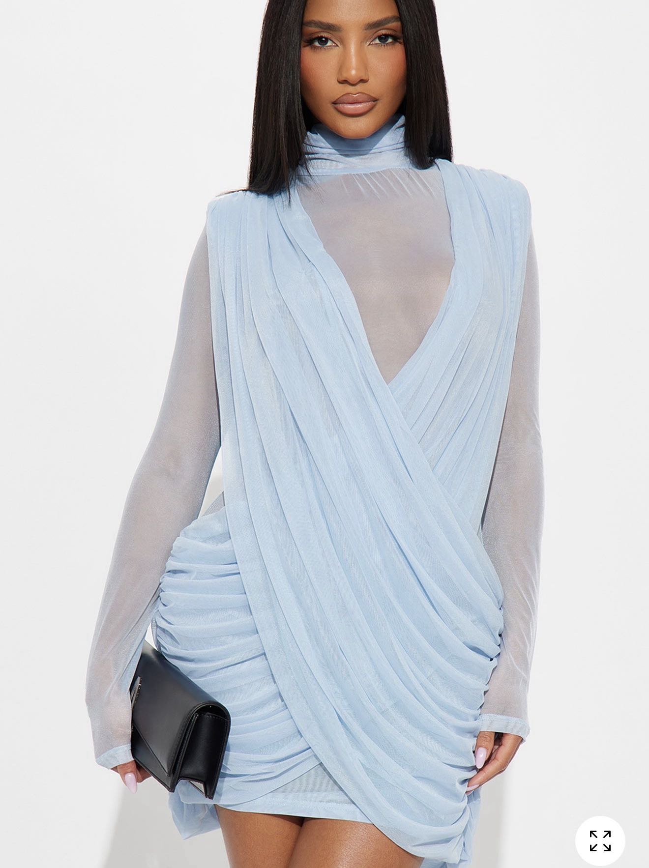 Draped Mini Dress