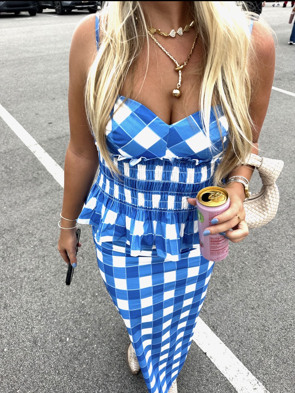 CocoLilly Blue Gingham Set