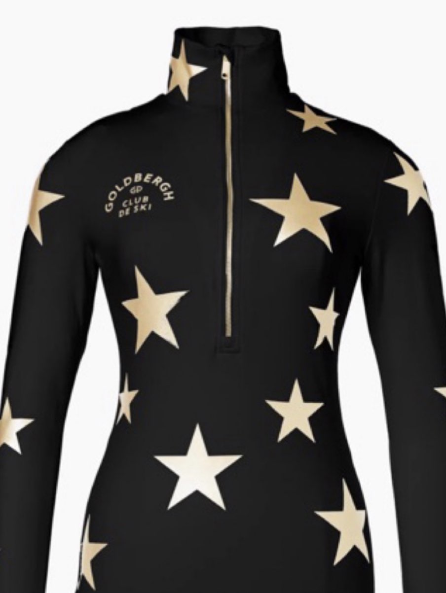 Goldbergh Black Gold Star Turtleneck Top