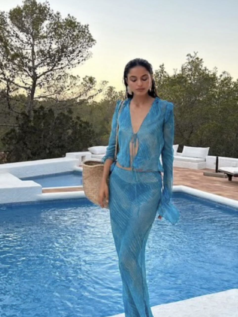 Blue Sheer Two-Piece Set