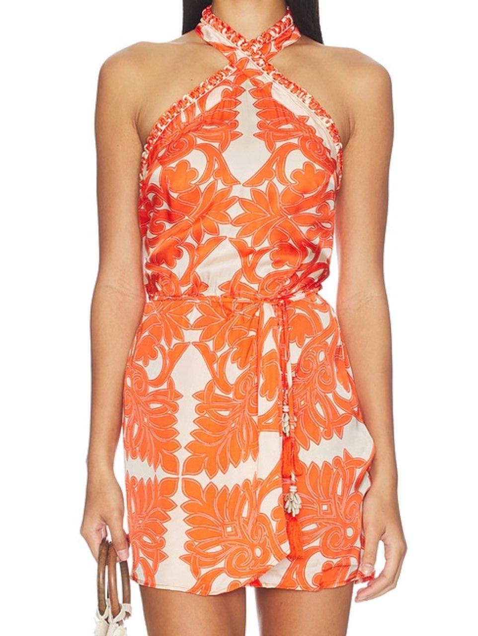 Poupette St. Barth Orange Mannon Mini Dress