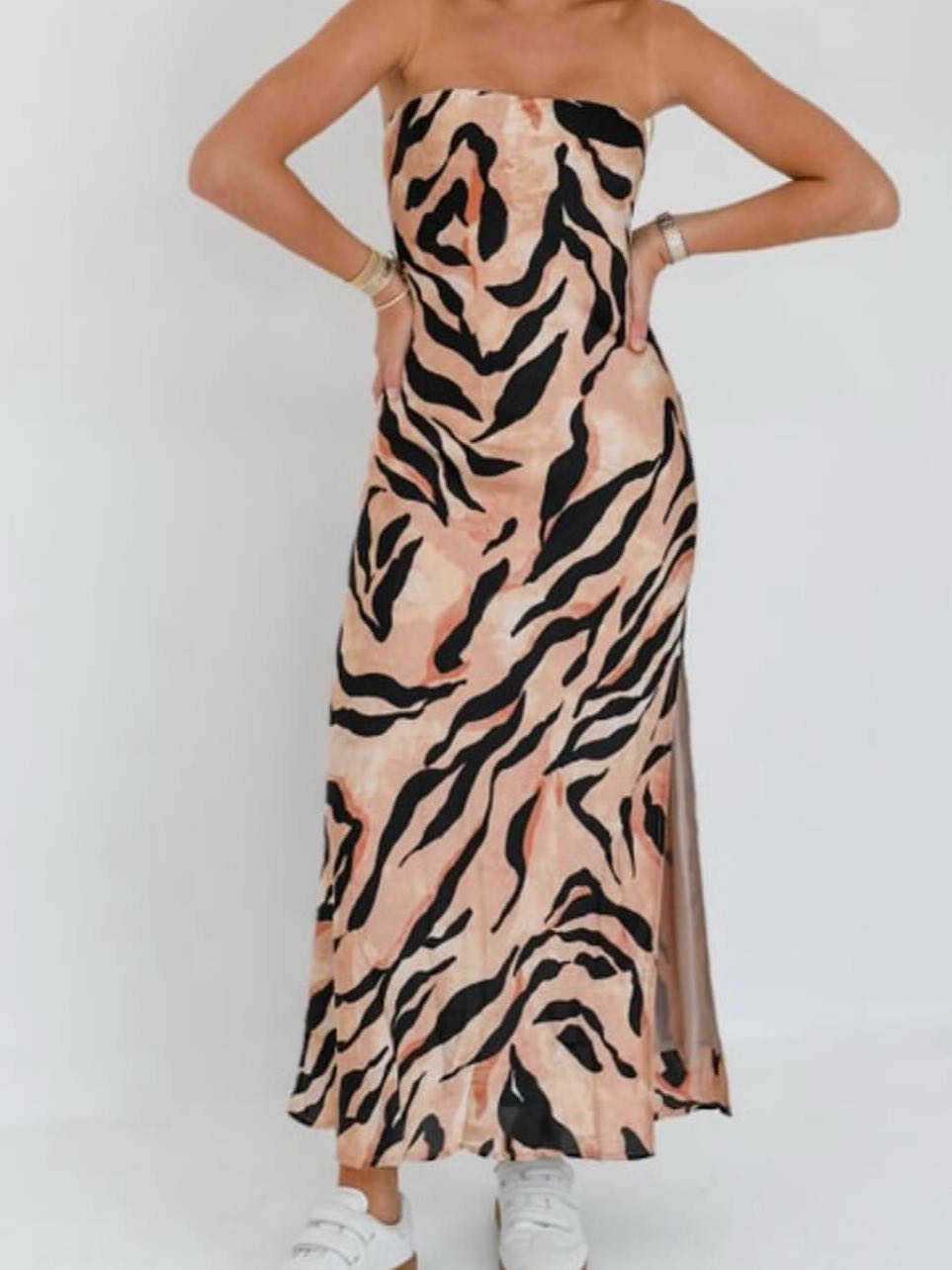 Maxi Tiger Print Dress