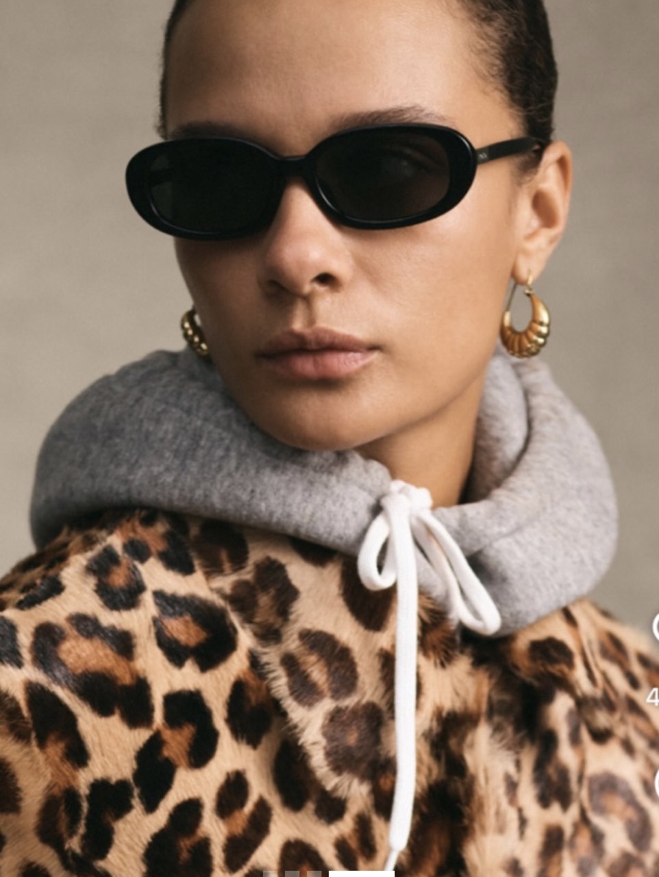 Black Oval Frame Sunglasses