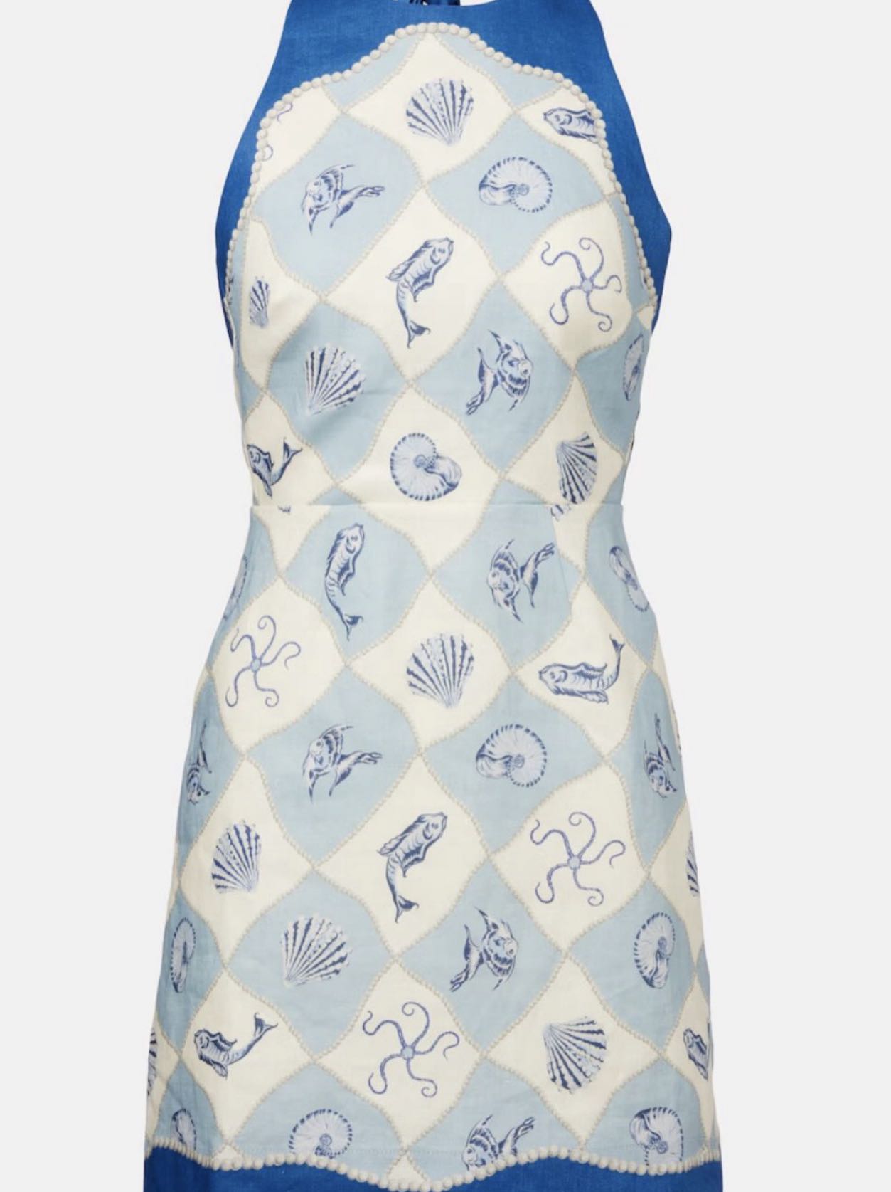 ALEMAIS Pia Printed Linen Mini Dress