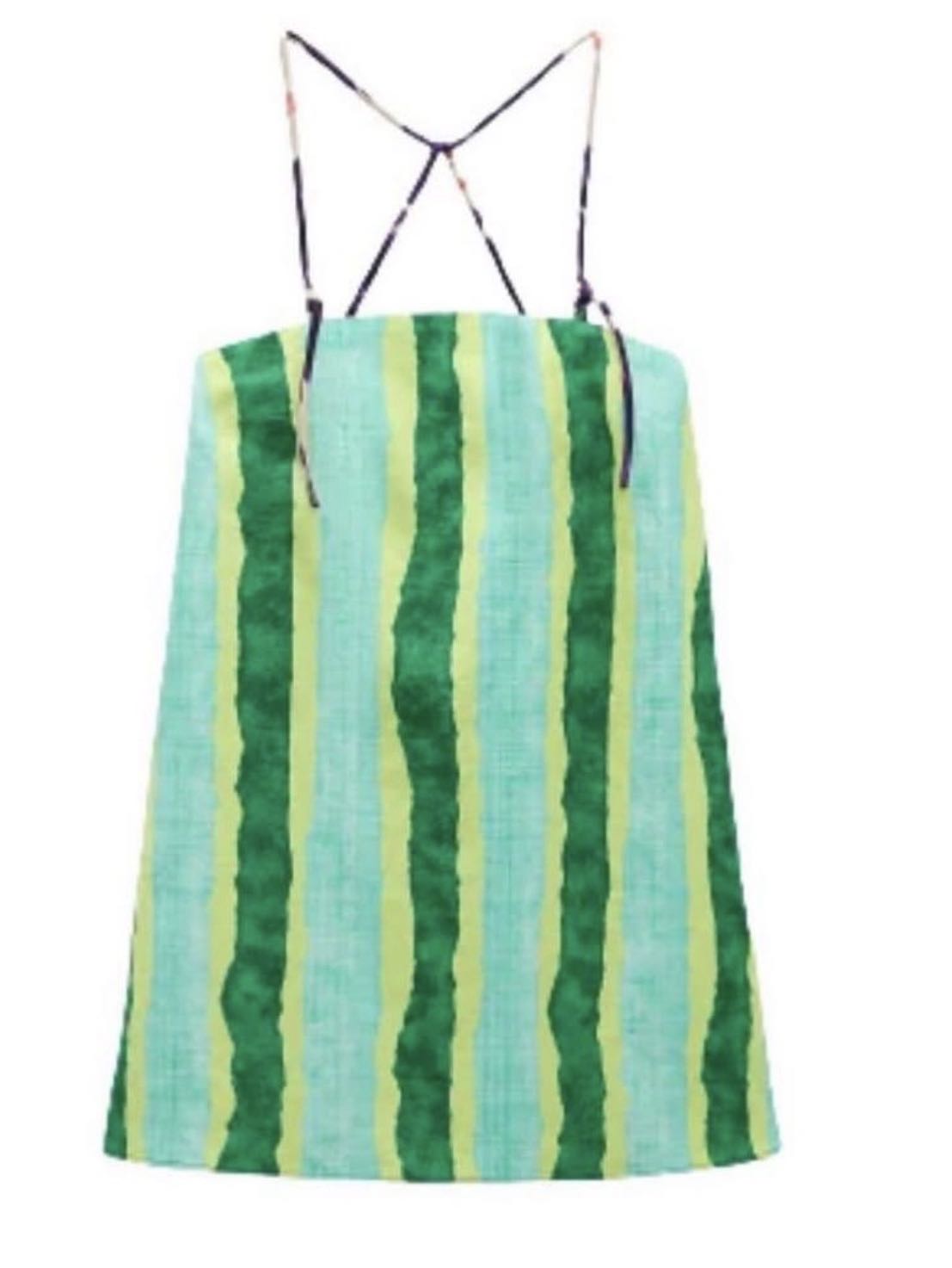 Zara green mini dress