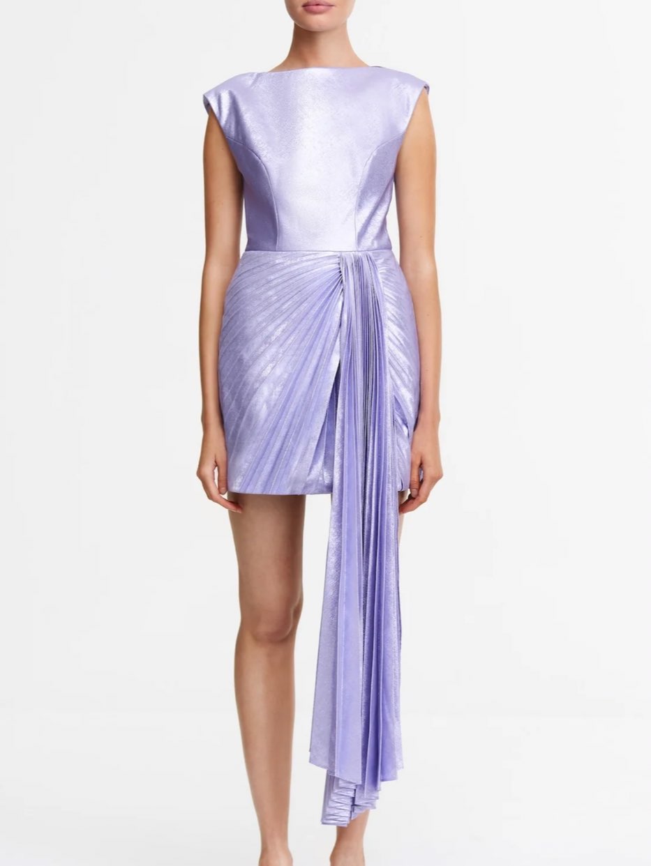 Purple lilac mini dress