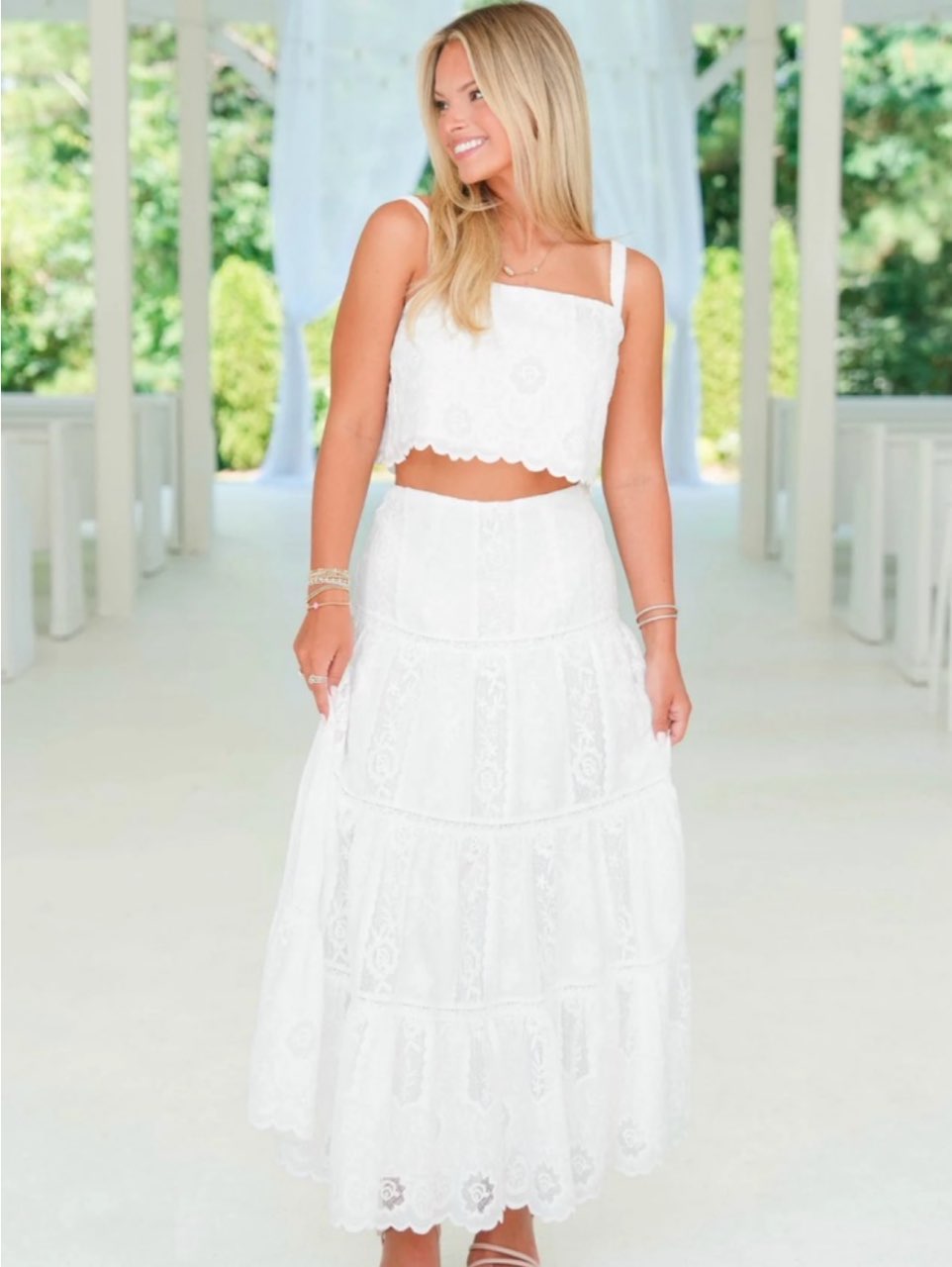 white pants store set