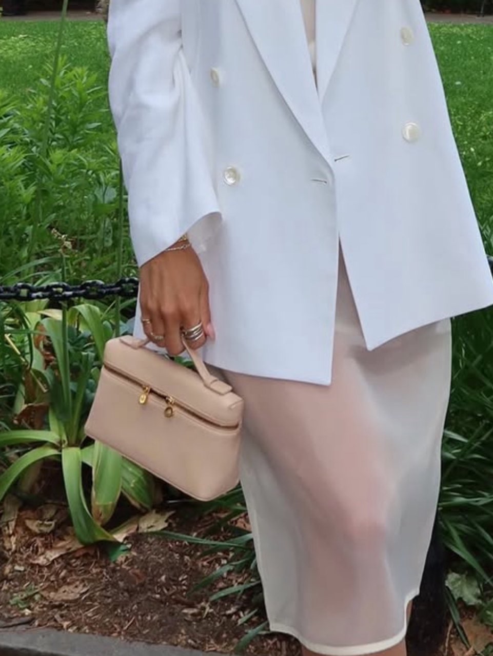 Blush Pink Leather Vanity Crossbody Bag