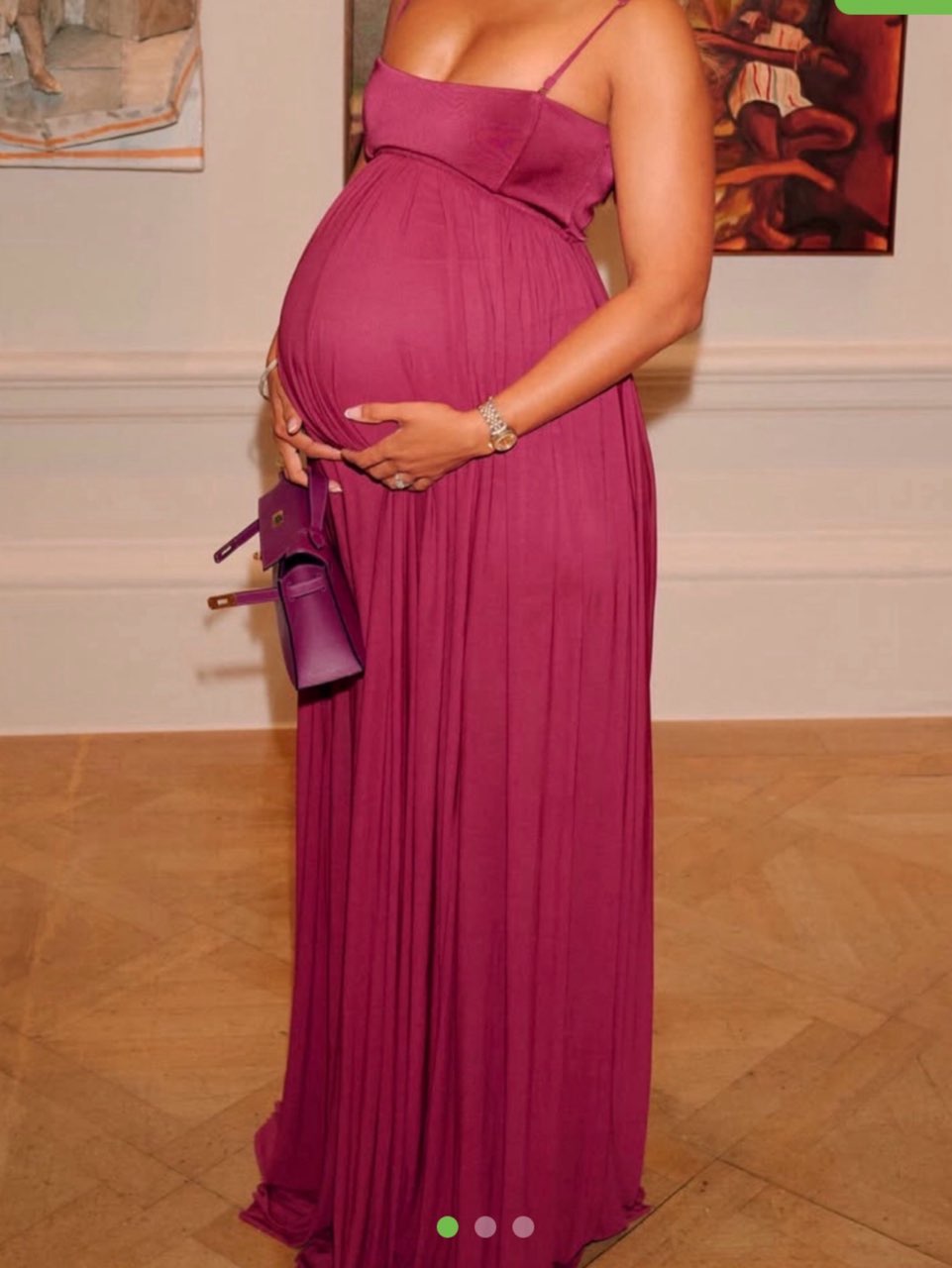 Magenta Strappy Maxi Dress