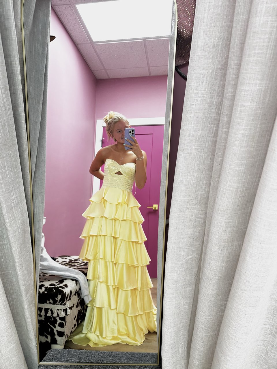 Yellow prom dress