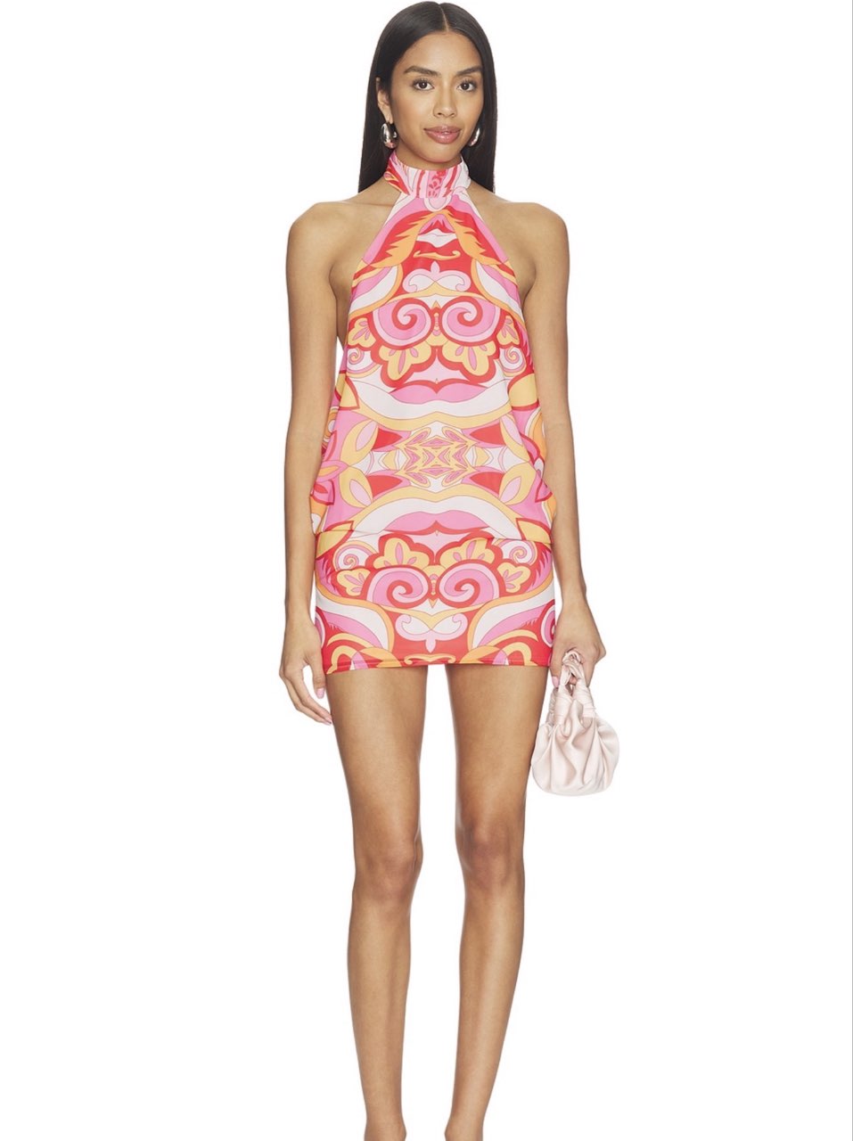 Nhulla Halter Mini Dress in Pink Multi