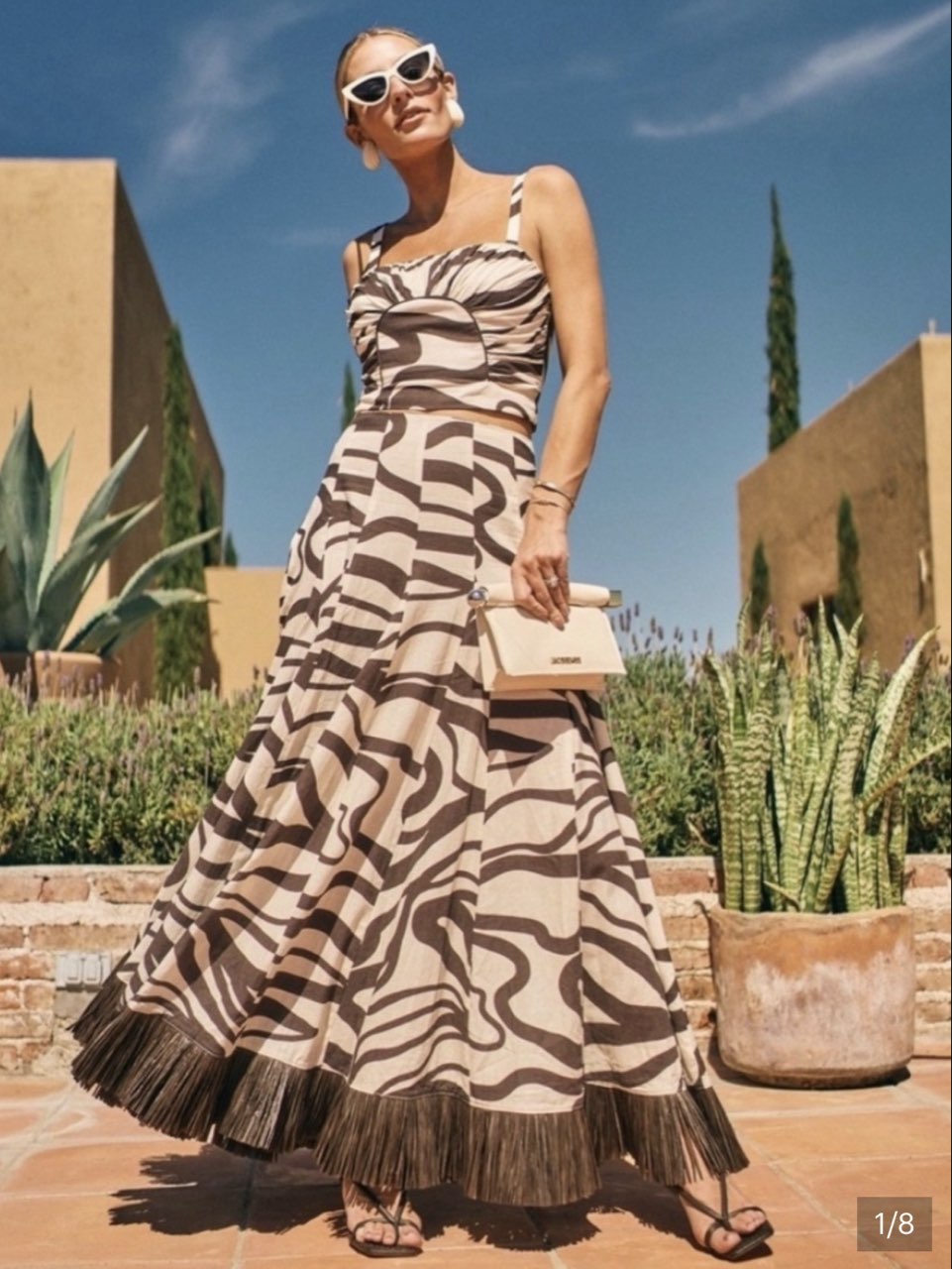 Zebra print linen set