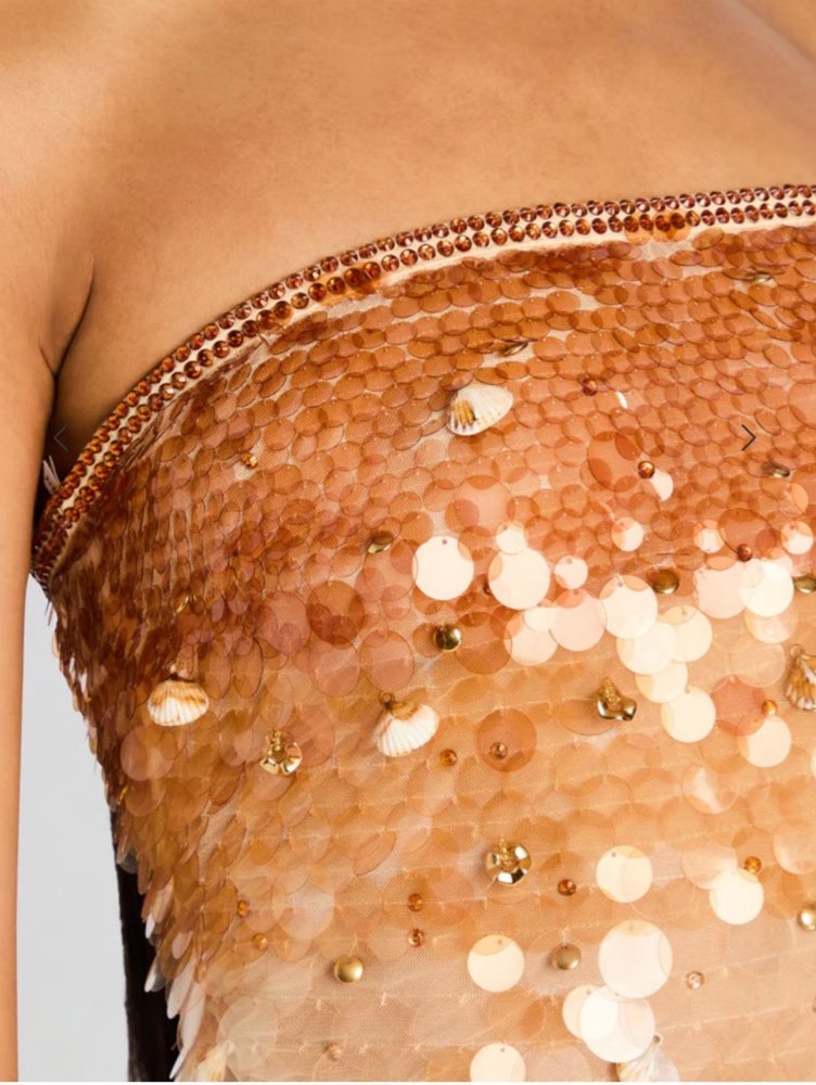 Gold Sequin Crop Top and Midi Skirt Set
