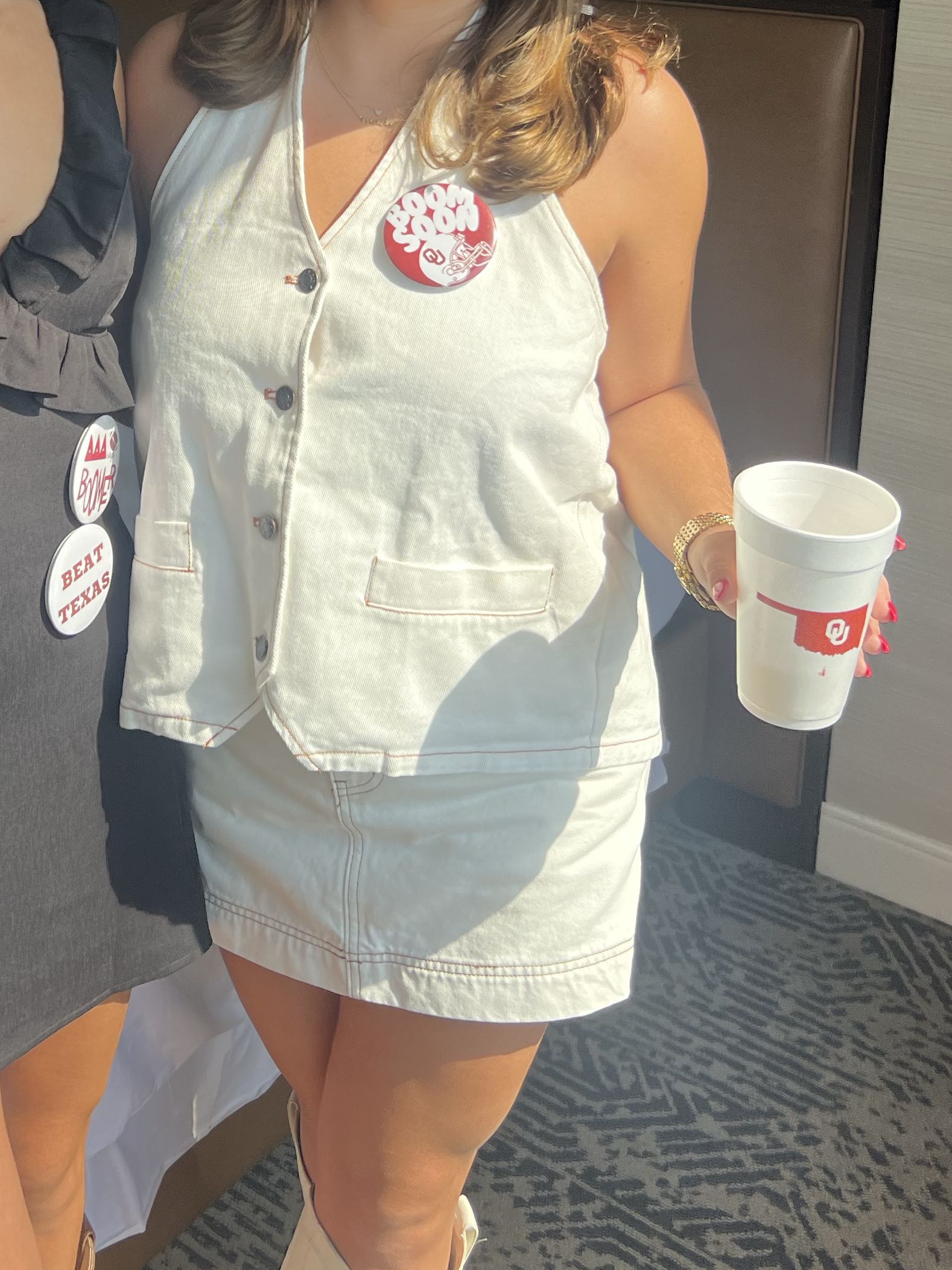White denim set