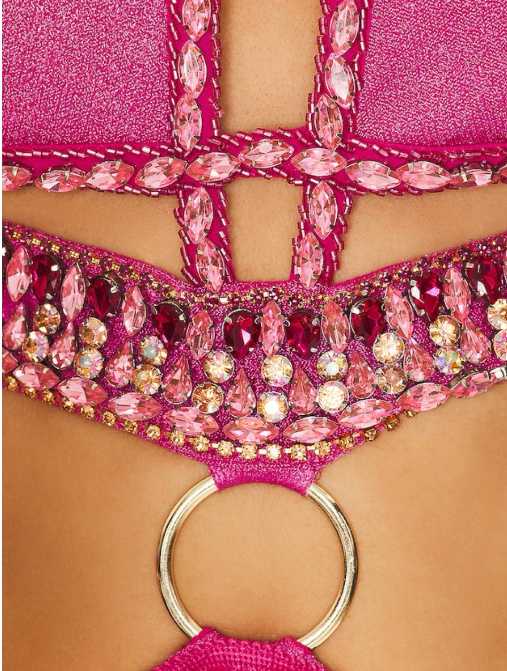 Fuchsia Embellished Fringe Two-Piece Set