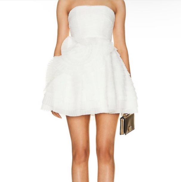 Ajé Pleated Organza Mini Dress