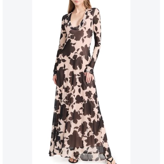 AFRM Black and Blush Maxi