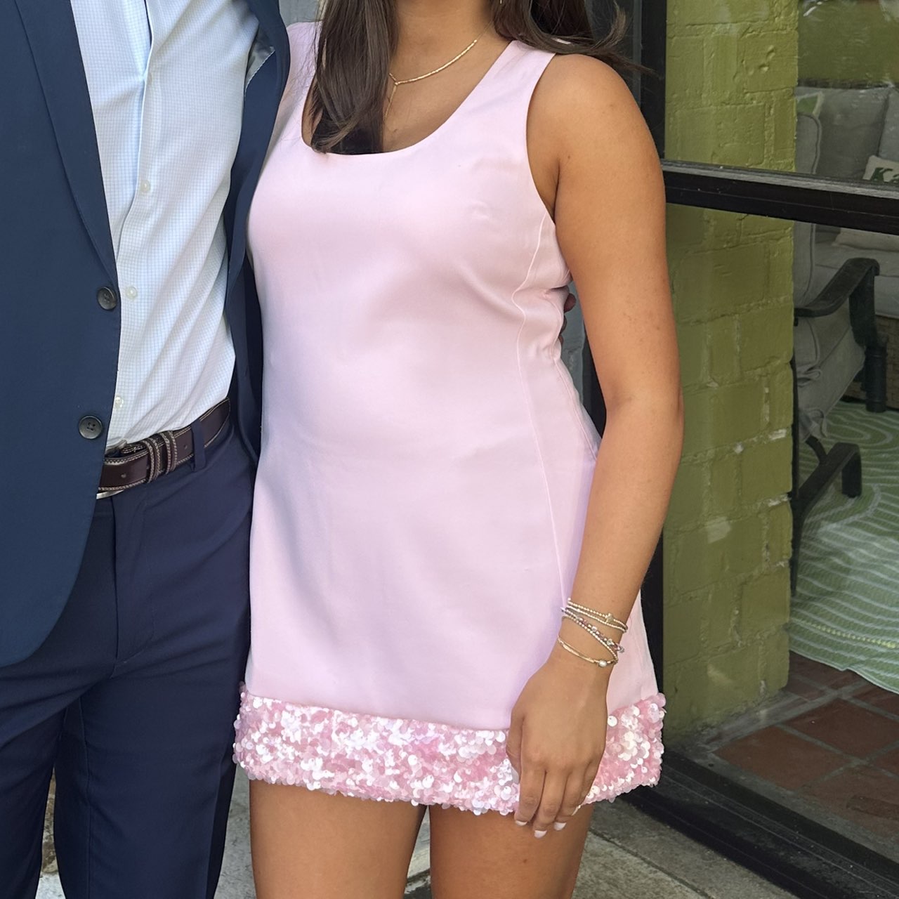 Endless Rose Pink Sequin Hem Mini Dress