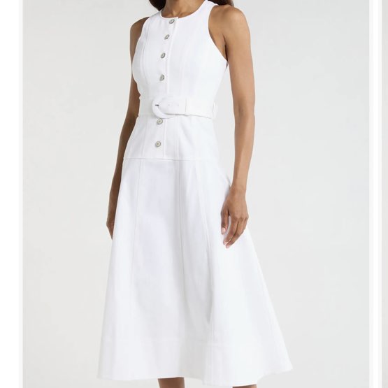 Cinq a Cept denim white dress