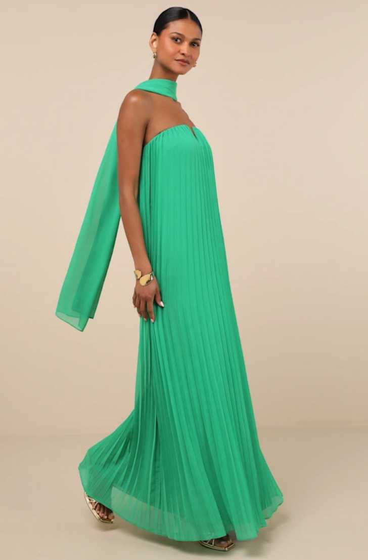 green formal dress
