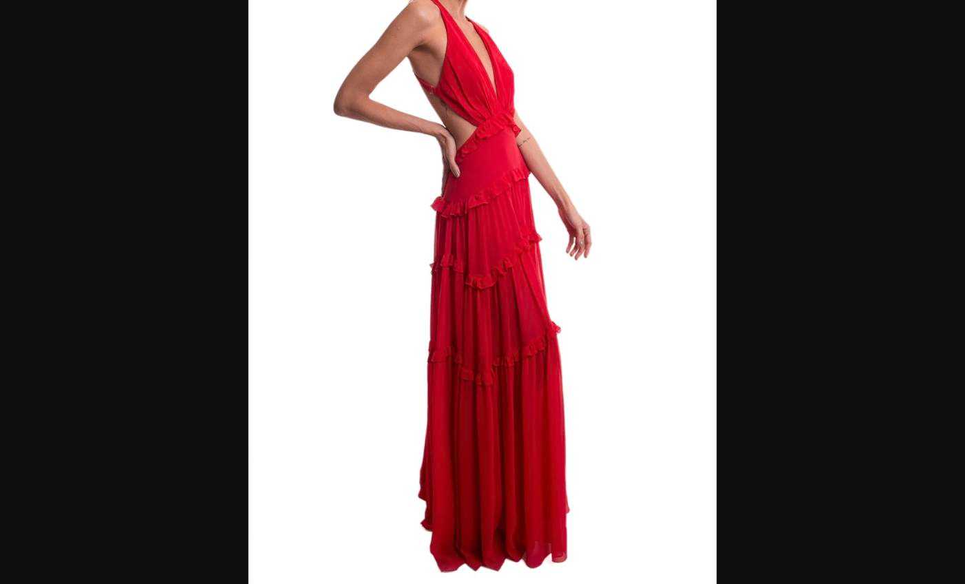 Agilita Red Ruffle Dress