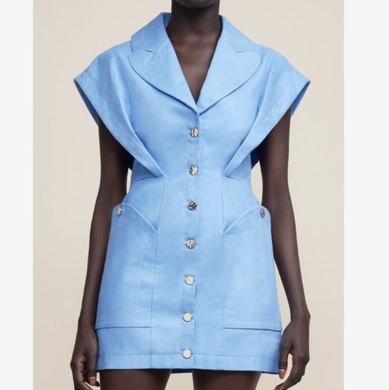 Acler dress with gold buttons