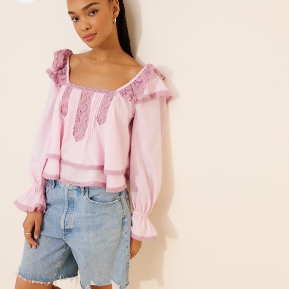 Pink flowy top