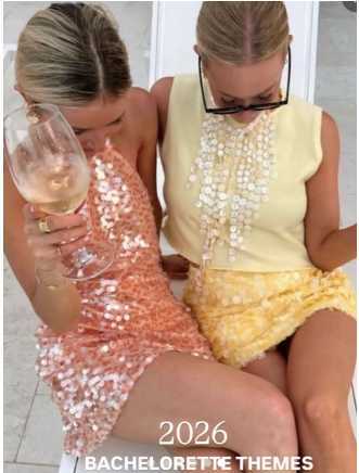 Peach Sequin Strapless Mini Dress