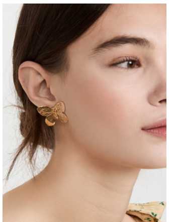 Gold Butterfly Earrings