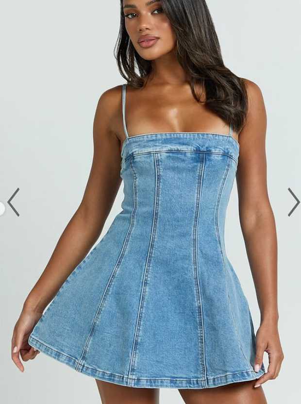 Light Wash Denim Mini Dress