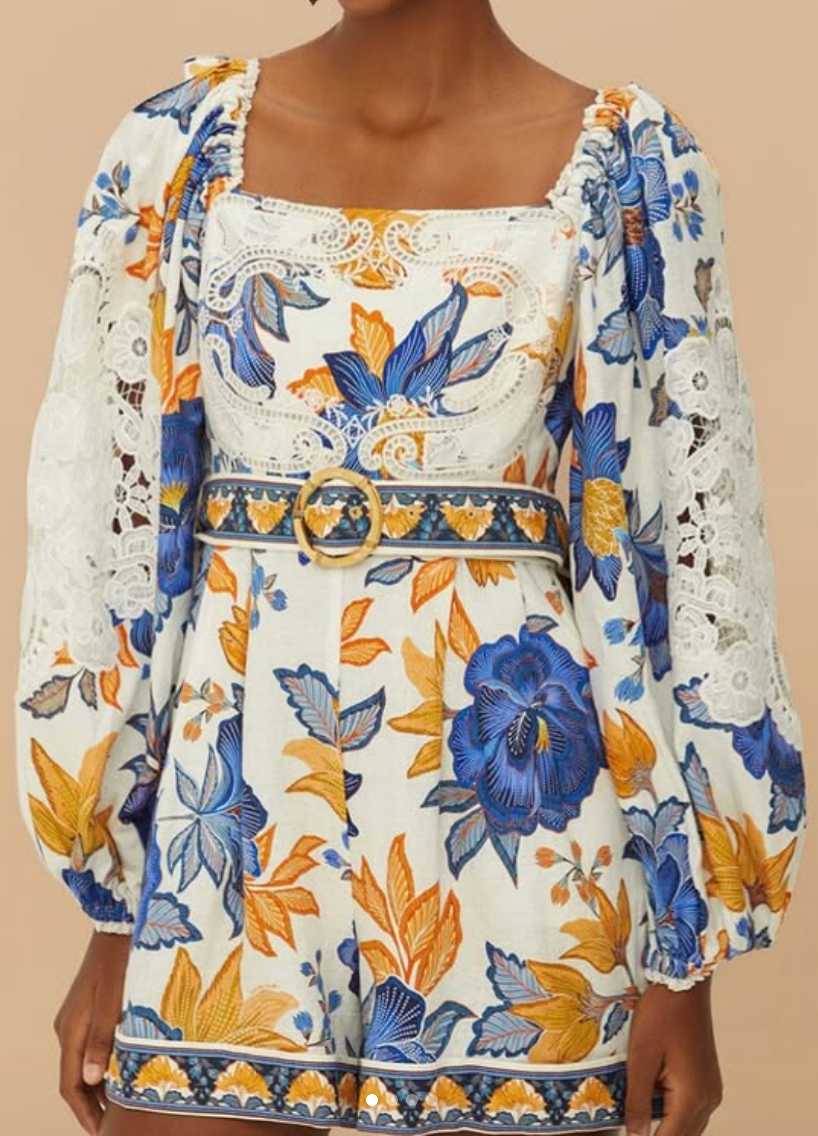 Floral Long Sleeve Romper