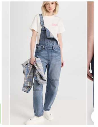 Medium Wash Denim Overalls