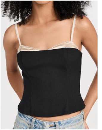 Black Sweetheart Cami Top