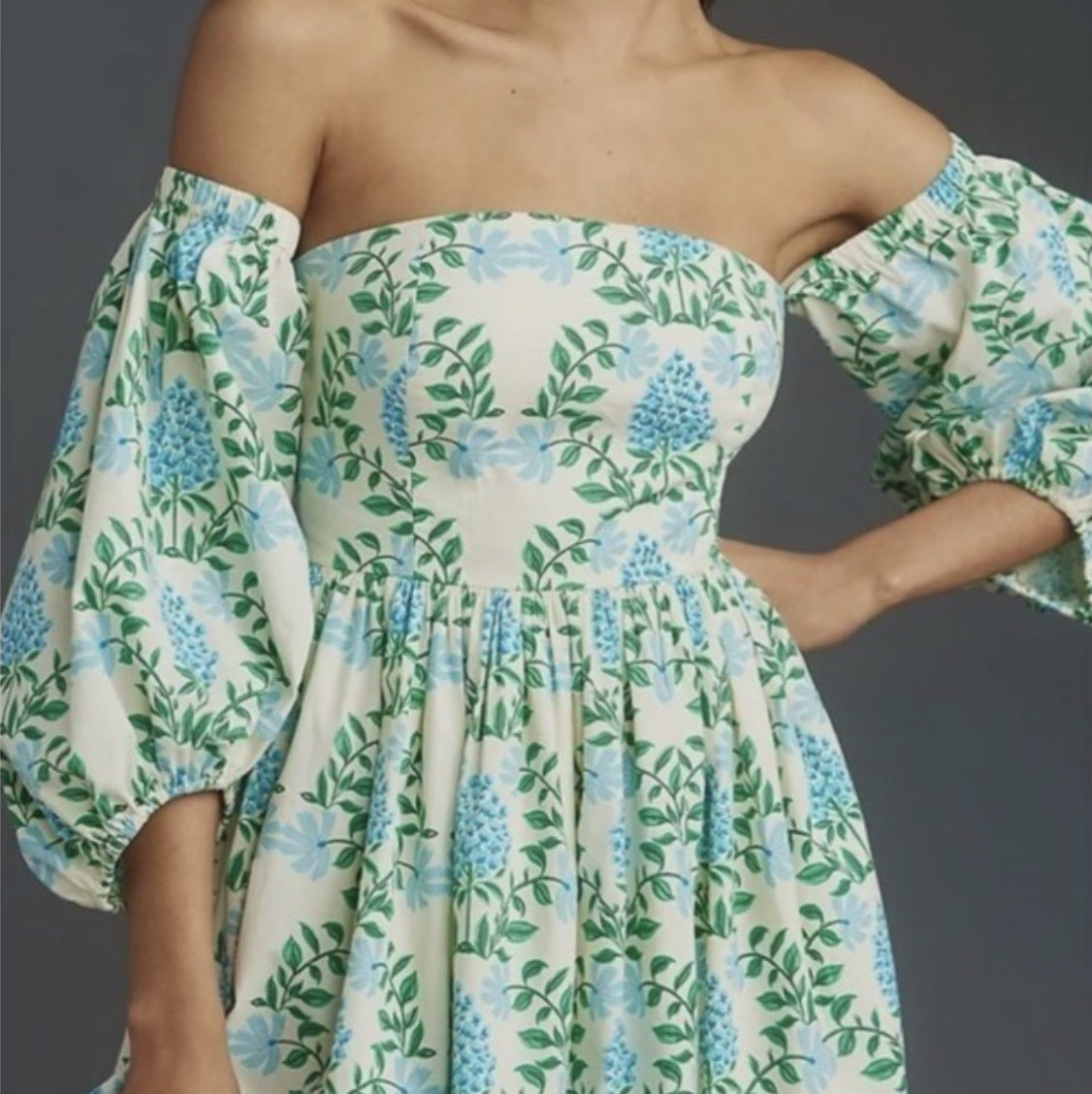 Off-Shoulder Floral Maxi Dress